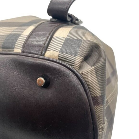 BURBERRY 3-WAY Shoulder/Crossbody/Tote Nova Check Pattern Greige Brown - Picture 11 of 16